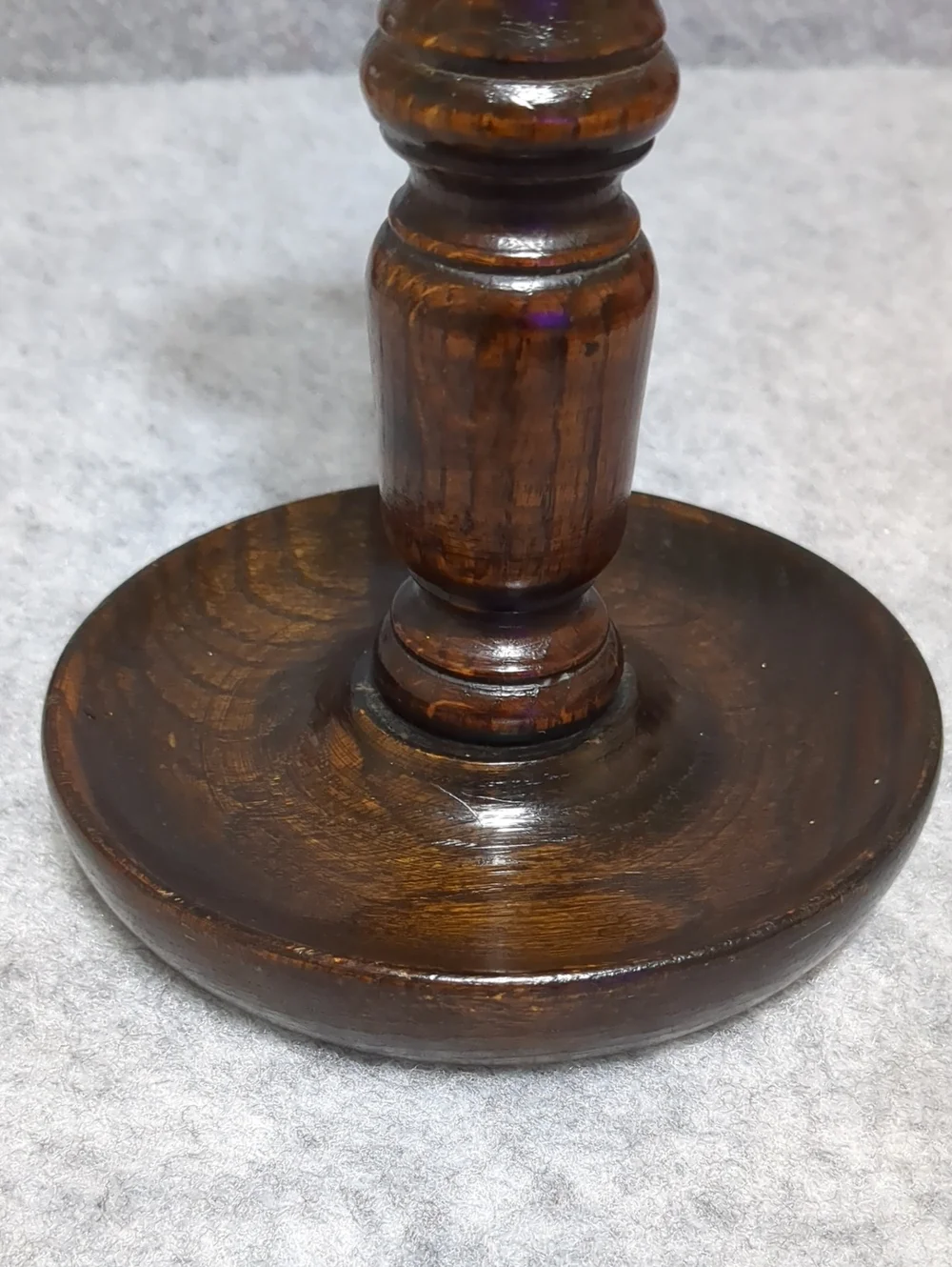 Antique English Open Barley Twist Candlesticks Candle Holder Oak